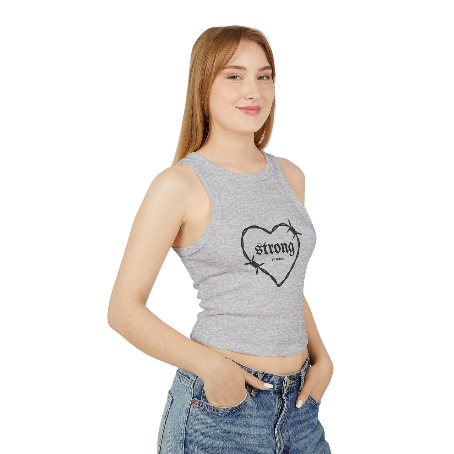 Strong By Choice Ribbed Racerback Tank