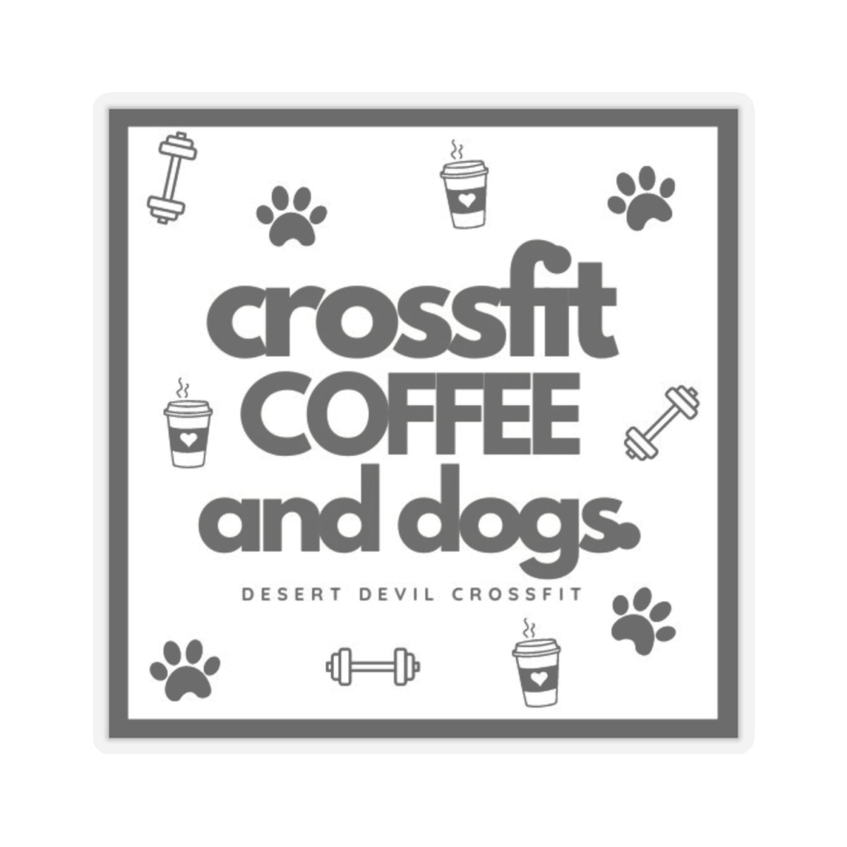 CF Coffee and Dogs Sticker