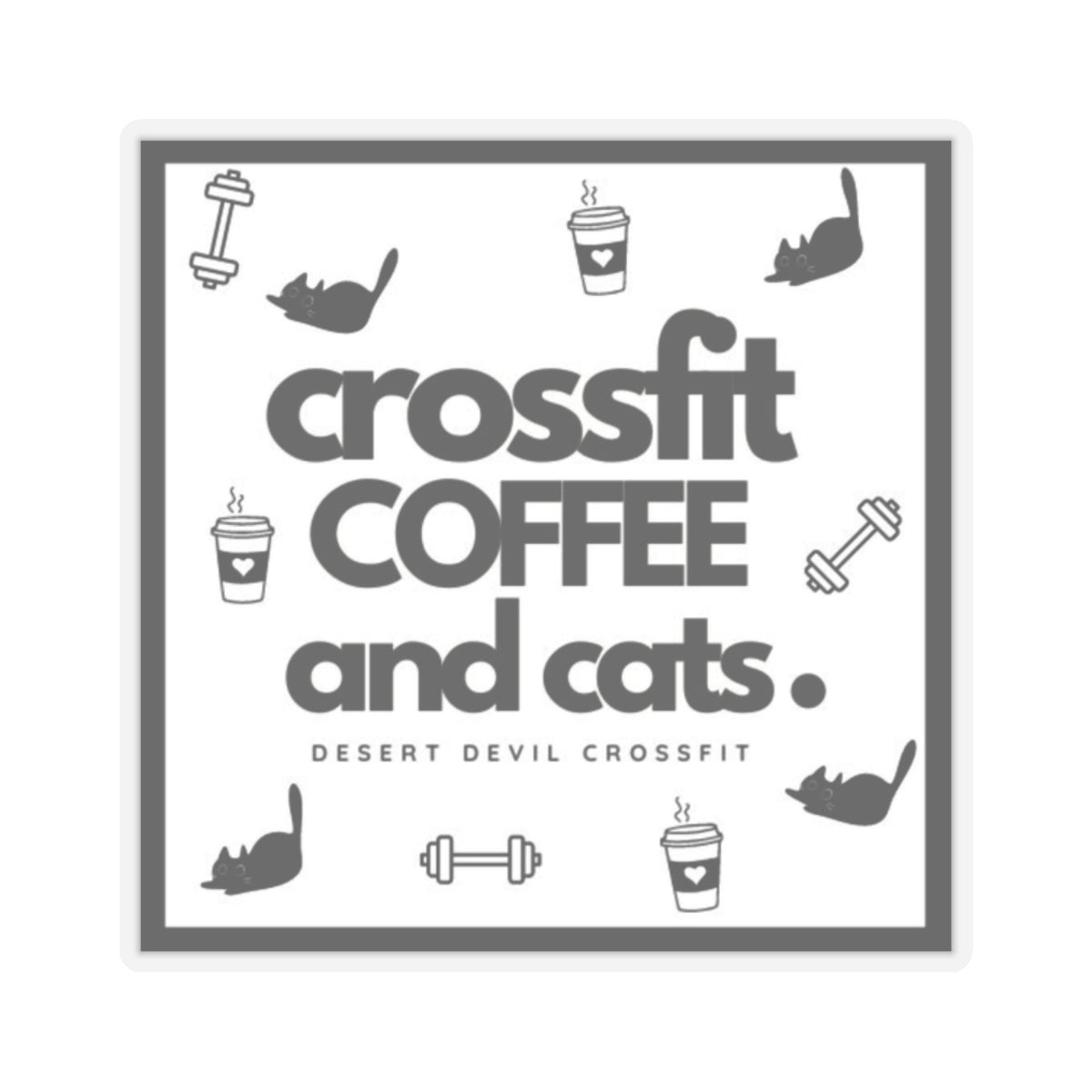 CF Coffee and Cats Sticker