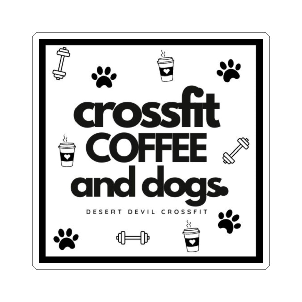 CF Coffee and Dogs Sticker