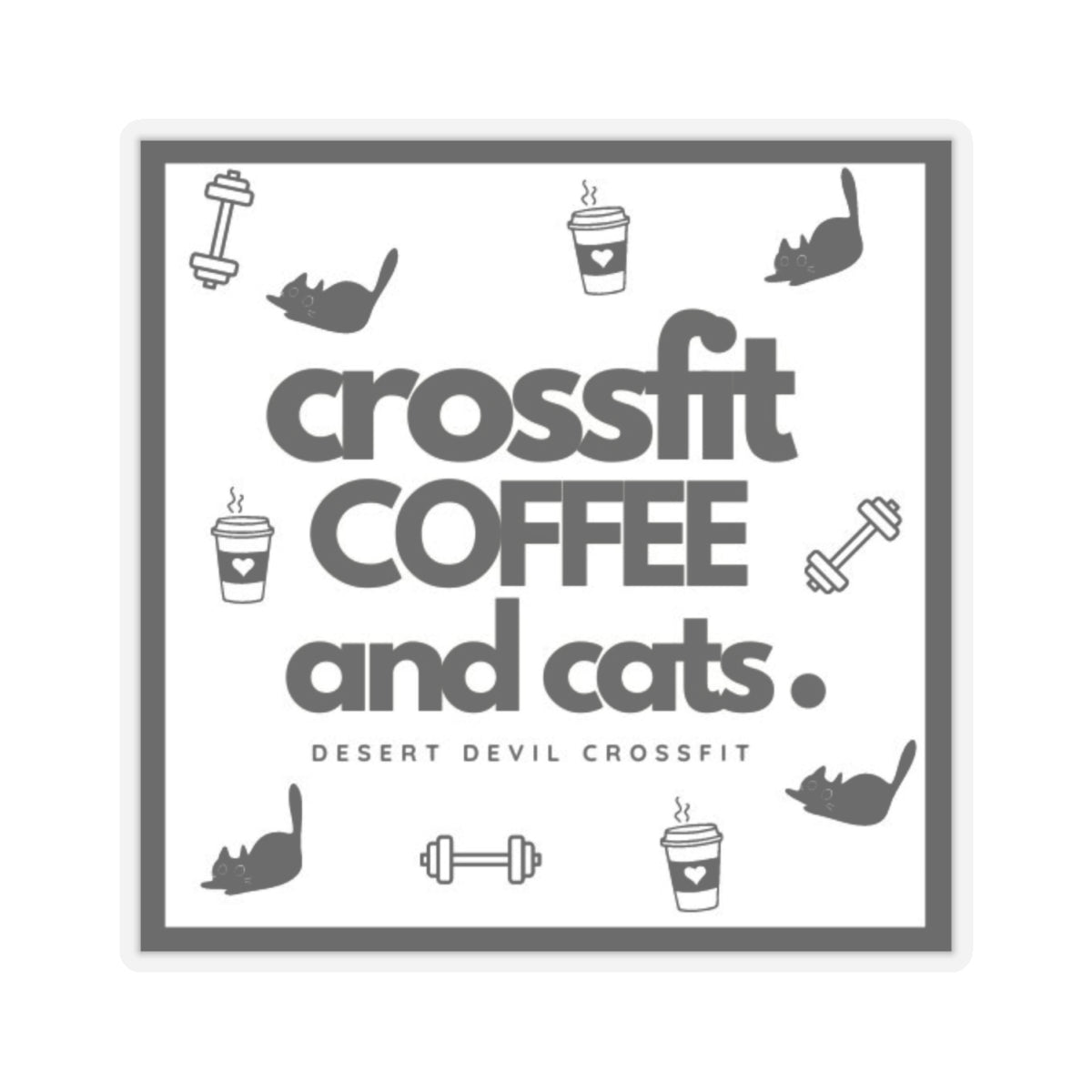 CF Coffee and Cats Sticker