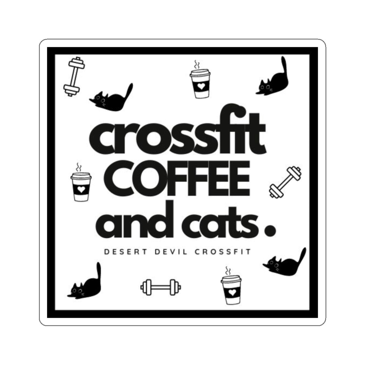 CF Coffee and Cats Sticker